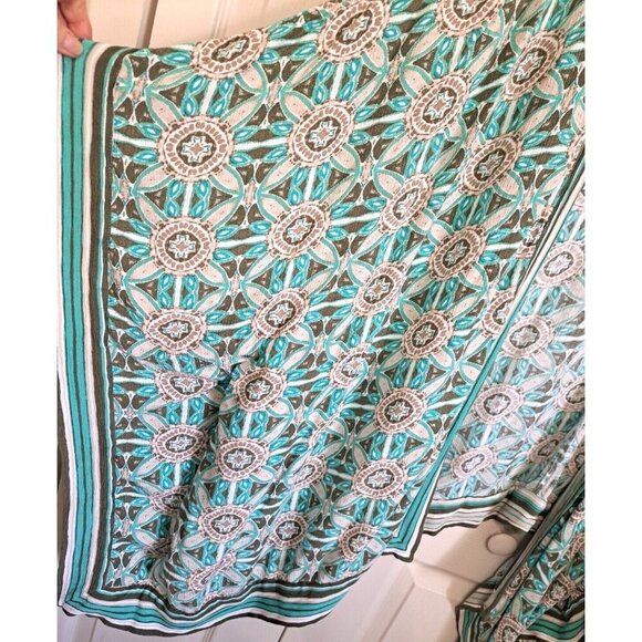 Catherines 4X-5X Multicolor Medallion Print Beach Cover-Up/Kimono Open Front - Picture 4 of 6